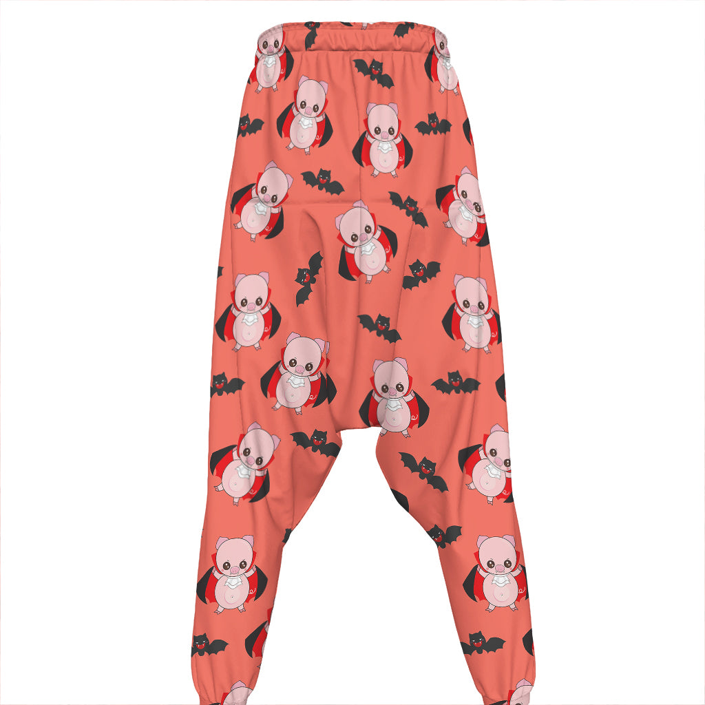 Dracula Pig Pattern Print Hammer Pants