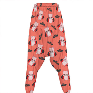 Dracula Pig Pattern Print Hammer Pants