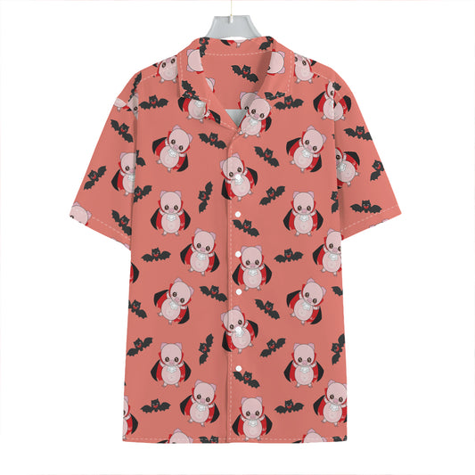 Dracula Pig Pattern Print Hawaiian Shirt