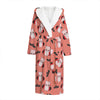 Dracula Pig Pattern Print Hooded Bathrobe