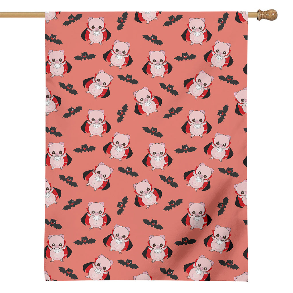 Dracula Pig Pattern Print House Flag