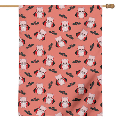 Dracula Pig Pattern Print House Flag