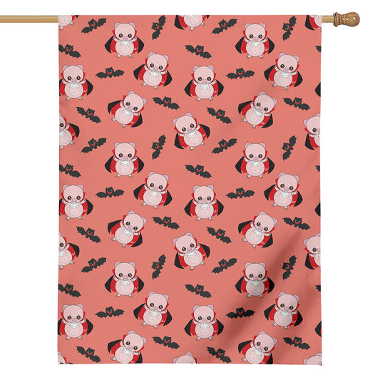 Dracula Pig Pattern Print House Flag