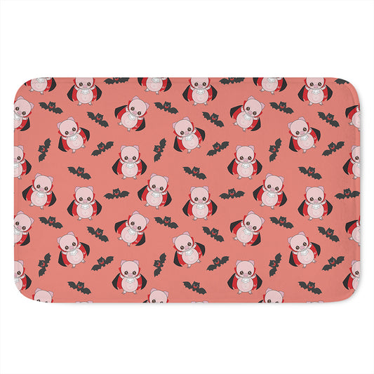 Dracula Pig Pattern Print Indoor Door Mat