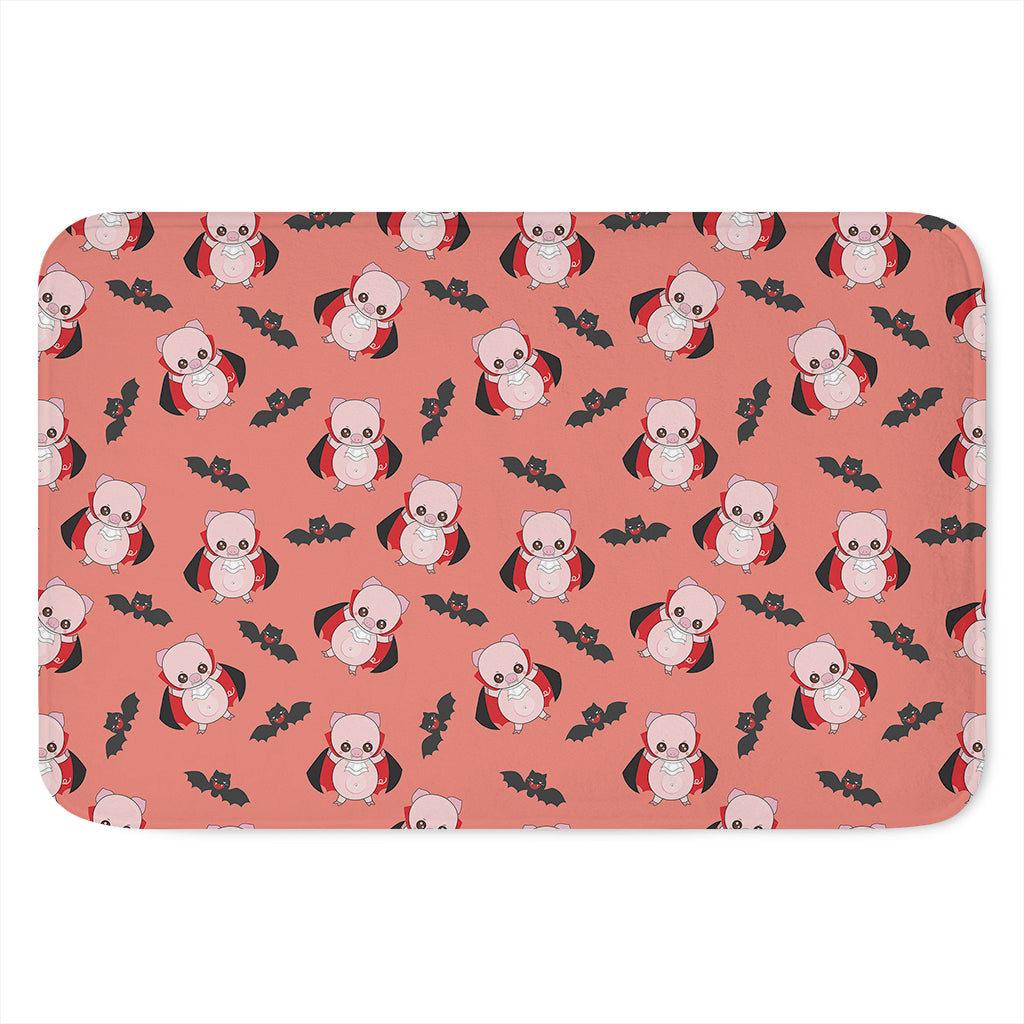 Dracula Pig Pattern Print Indoor Door Mat