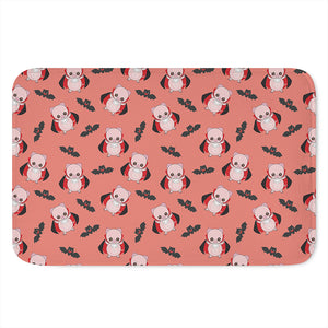 Dracula Pig Pattern Print Indoor Door Mat