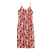 Dracula Pig Pattern Print Jersey Midi Cami Dress