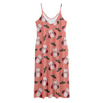 Dracula Pig Pattern Print Jersey Midi Cami Dress