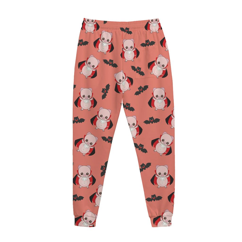 Dracula Pig Pattern Print Jogger Pants