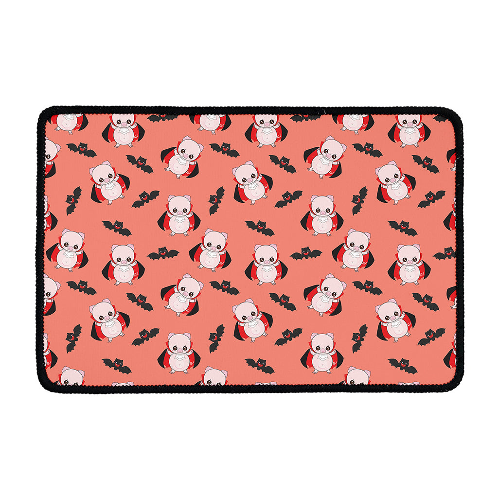 Dracula Pig Pattern Print Kitchen Mat