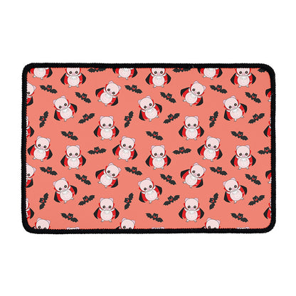 Dracula Pig Pattern Print Kitchen Mat