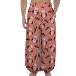 Dracula Pig Pattern Print Lantern Pants