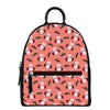 Dracula Pig Pattern Print Leather Backpack