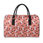 Dracula Pig Pattern Print Leather Duffle Bag