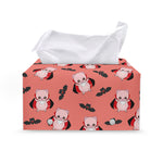 Dracula Pig Pattern Print Leather Tissue Box Cover