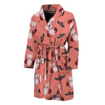 Dracula Pig Pattern Print Men's Bathrobe
