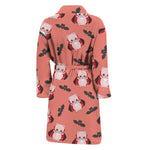 Dracula Pig Pattern Print Men's Bathrobe