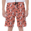 Dracula Pig Pattern Print Men's Beach Shorts