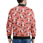 Dracula Pig Pattern Print Men's Bomber Jacket
