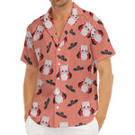 Dracula Pig Pattern Print Men's Deep V-Neck Shirt