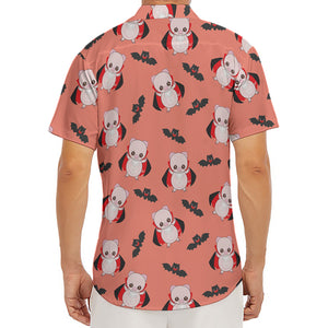 Dracula Pig Pattern Print Men's Deep V-Neck Shirt