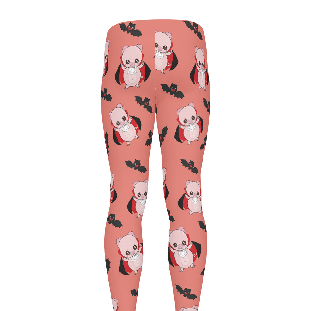 Dracula Pig Pattern Print Men's leggings