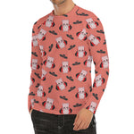 Dracula Pig Pattern Print Men's Long Sleeve Rash Guard