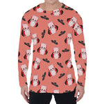 Dracula Pig Pattern Print Men's Long Sleeve T-Shirt