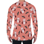 Dracula Pig Pattern Print Men's Long Sleeve T-Shirt