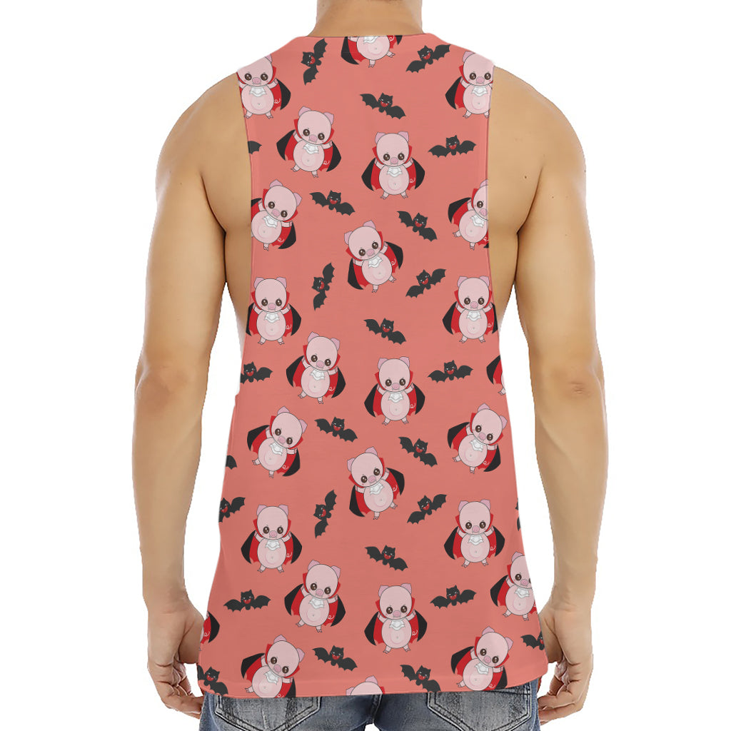 Dracula Pig Pattern Print Men's Muscle Tank Top