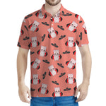 Dracula Pig Pattern Print Men's Polo Shirt