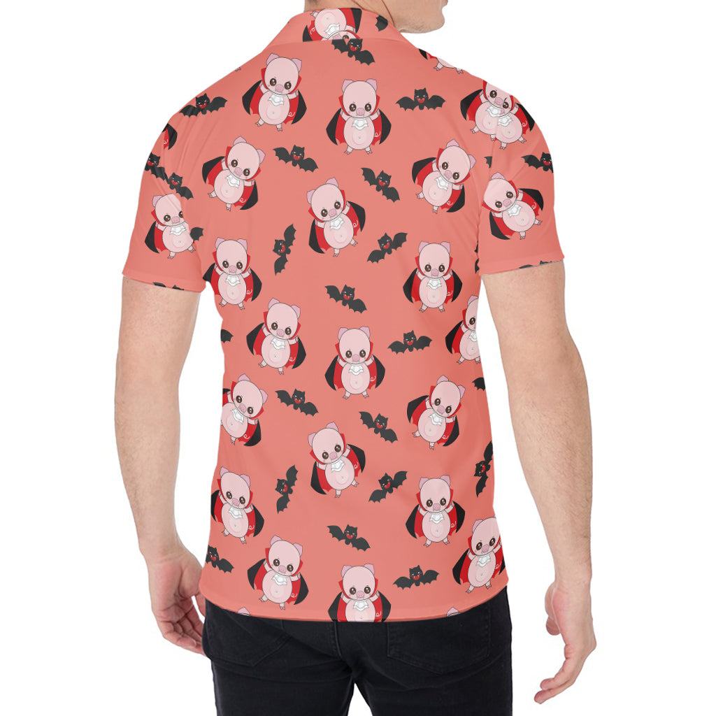 Dracula Pig Pattern Print Men's Shirt