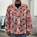 Dracula Pig Pattern Print Men's Shirt Jacket