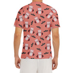 Dracula Pig Pattern Print Men's Short Sleeve Rash Guard