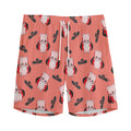 Dracula Pig Pattern Print Men's Athletic Shorts