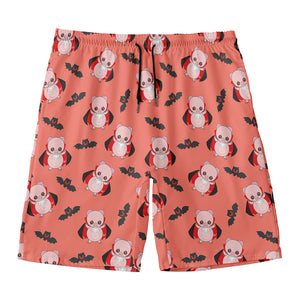 Dracula Pig Pattern Print Men's Swim Trunks