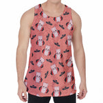 Dracula Pig Pattern Print Men's Velvet Tank Top