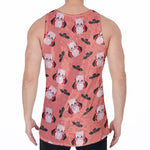 Dracula Pig Pattern Print Men's Velvet Tank Top