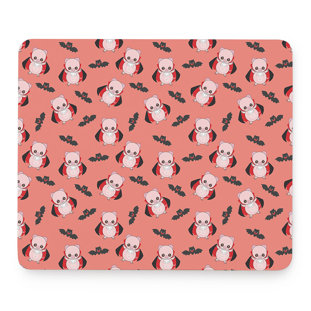 Dracula Pig Pattern Print Mouse Pad