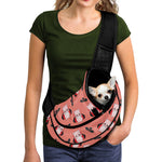 Dracula Pig Pattern Print Pet Sling Carrier