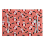 Dracula Pig Pattern Print Placemat