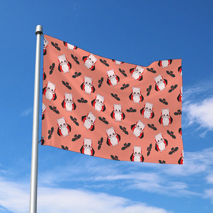 Dracula Pig Pattern Print Polyester Flag
