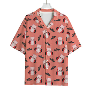 Dracula Pig Pattern Print Rayon Hawaiian Shirt