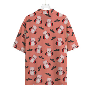 Dracula Pig Pattern Print Rayon Hawaiian Shirt