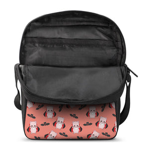 Dracula Pig Pattern Print Rectangular Crossbody Bag