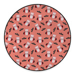 Dracula Pig Pattern Print Round Floor Mat