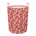 Dracula Pig Pattern Print Round Laundry Basket