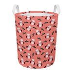 Dracula Pig Pattern Print Round Laundry Basket
