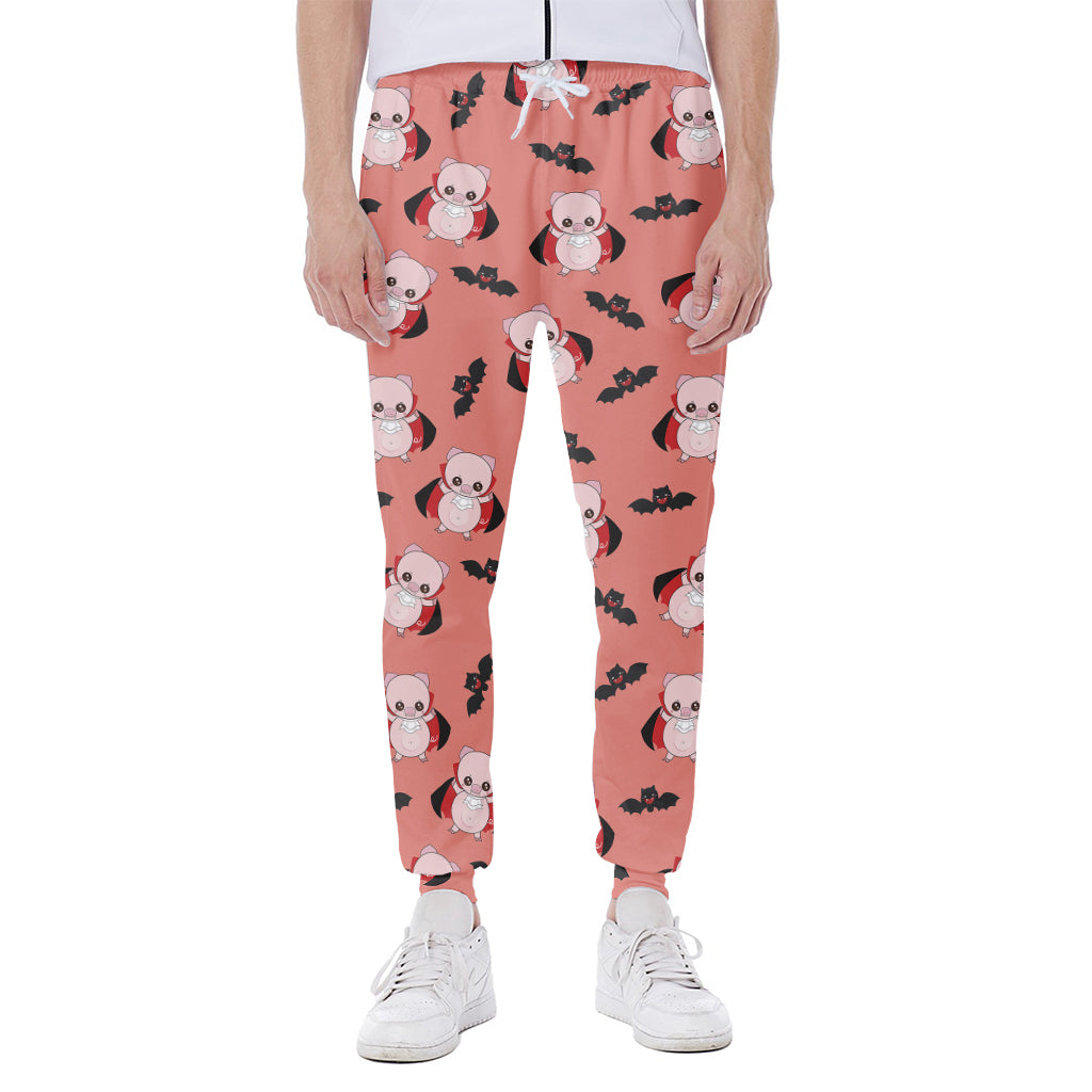 Dracula Pig Pattern Print Scuba Joggers