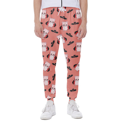 Dracula Pig Pattern Print Scuba Joggers